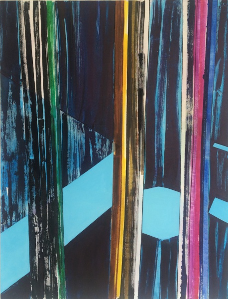 Spotlight, 2016, oil, acrylic and ink on canvas, 58 x 44