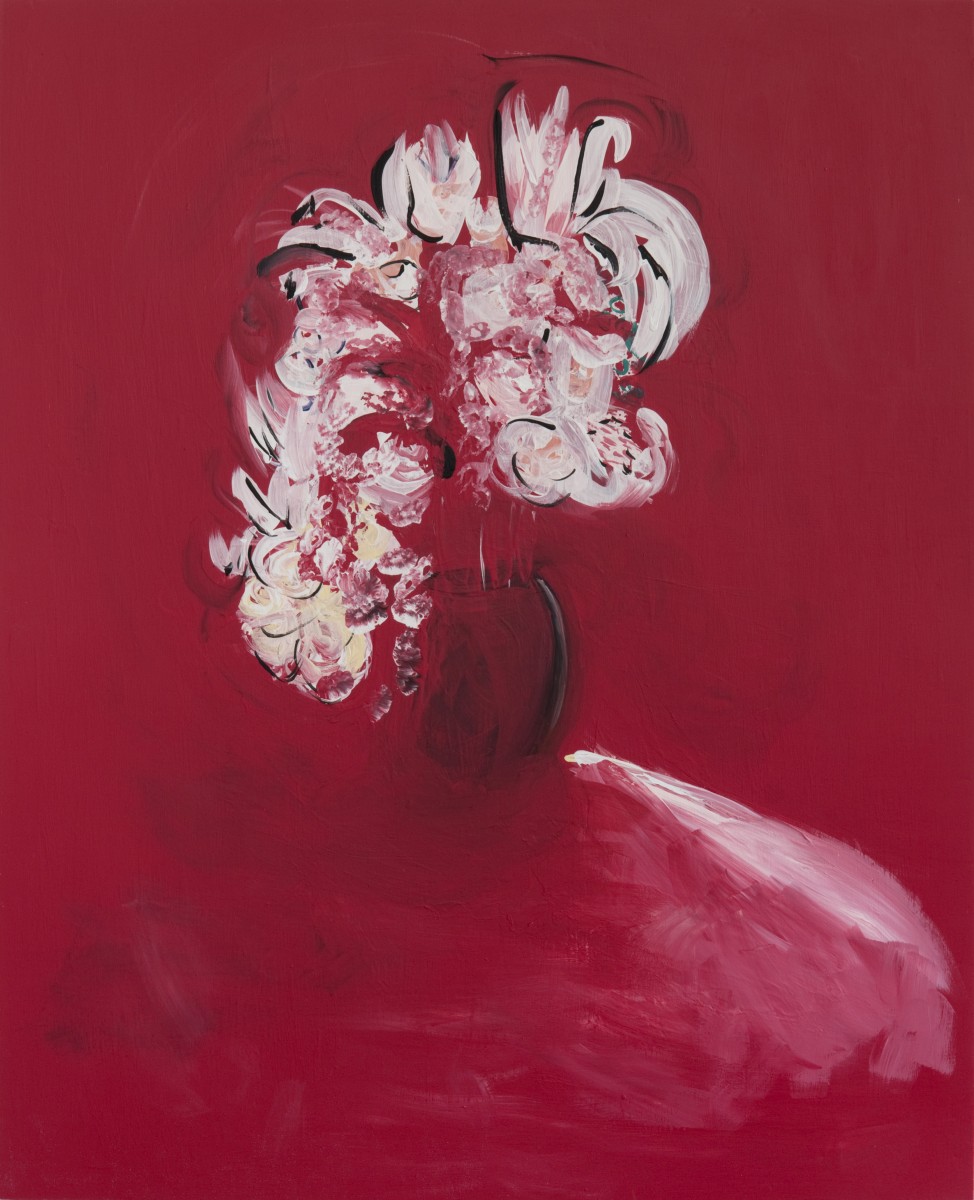 Jenn Dierdorf , Untitled Flower Portraits (February), Acrylic on Wood Panel, 2015